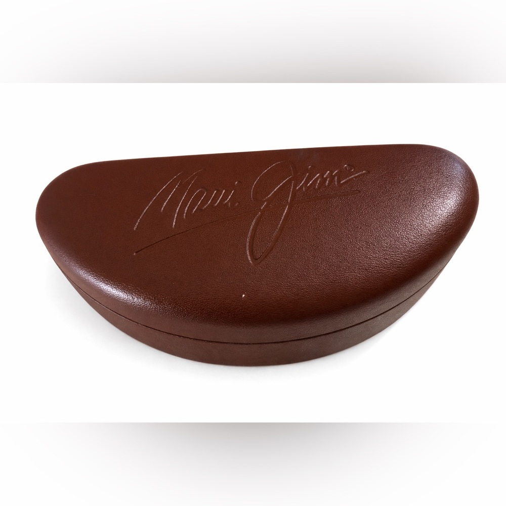 Maui Jim Brown Embossed Leather Sunglasses Case